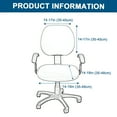 thumbnail image 2 of AUQ Office Chair Cover 2 Piece Stretchable Computer Office Chair Covers Universal Chair Seat Covers Stretch Rotating Chair Slipcovers Washable Spandex Desk Chair Cover Protectors, 2 of 7