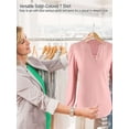 thumbnail image 6 of BadPiggies Women's Blouses Puff Sleeve Tunic Tops V-Neck Long Sleeve Casual Fall Shirts (2XL, Beige), 6 of 8