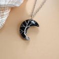 thumbnail image 3 of Collar Creciente Árbol de la Yinane Collar Piedra Luna, 3 of 5