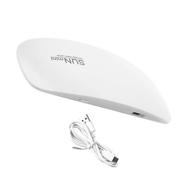 Seitruly Luz de manicura USB LED Temporización Lámpara de secado de esmalte de uñas 6W Forma de ratón portátil Lámpara secadora de arte de uñas Juegos de manicura Blanco Seitruly CE000891-02