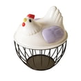 thumbnail image 1 of Tauxra Wrought Iron Storage Basket For Kitchen Fruit Vegetable Egg Openwork Desktop Decor, 1 of 6