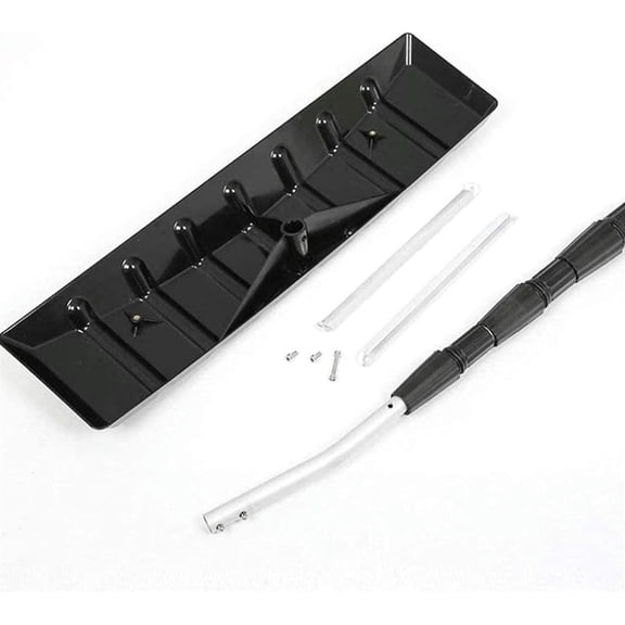 karymi Adjustable 6.2-21 Foot Lightweight Aluminum Telescoping Snow Rake with 25 Inch Plastic Blade for Roof Solar Panel Snow Removal Tool for Seniors Living Room Decor