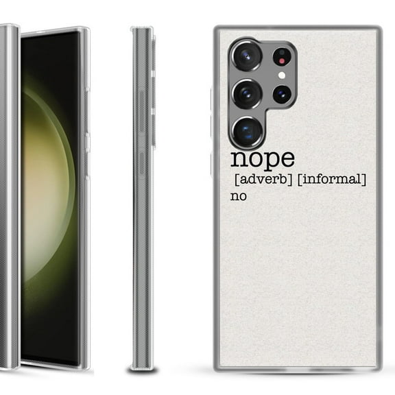 Shockproof Gel Phone Case for Samsung Galaxy S23 Ultra 5G, by OneToughShield ® - Dictionary/Nope