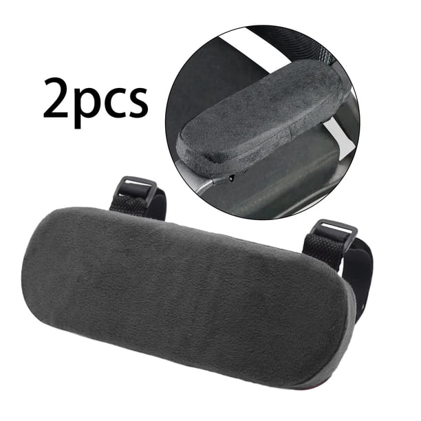 2 Piezas Almohadilla para Reposabrazos de Silla Funda para Reposabrazos Suave Universal Almohadilla para Reposabrazos Cojín para Reposabrazos de Silla para Silla de Juegos Silla de Negro