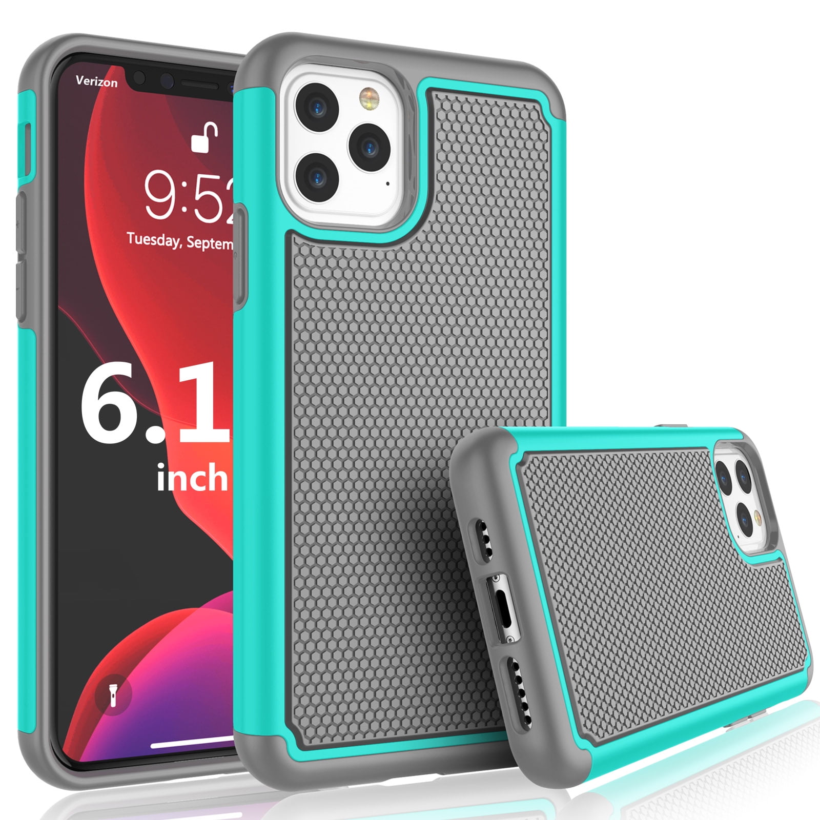 iPhone 11 Cases, Sturdy Phone Case for Apple iPhone 11 6.1 inch, Tekcoo Full-Body Shockproof Protection Heavy Duty Armor Hard Plastic & Shock