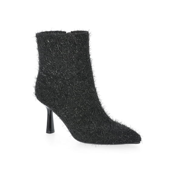 No Boundaries Women's Heeled Tinsel Booties