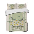 thumbnail image 2 of Spring Floral Daisy Twin XL Size Down Alternative Comforter, Lightweight Comforter Quilt Bedding Set with Pillow Shams Leaves Linen Printed All Seasons Bed Comforter Duvet Insert 68"x98", 2 of 7