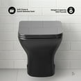 thumbnail image 3 of Carre Wall-Hung Toilet Bundle 0.8/1.6 GPF Dual Flush in Matte Black with Brass Flush Plate, 3 of 12