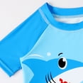 thumbnail image 4 of URMAGIC 1-5T Toddler Baby Boys Short Sleeve Rash Guard Trunks Two Pieces Swimsuits Cartoon Swimwear, 4 of 5