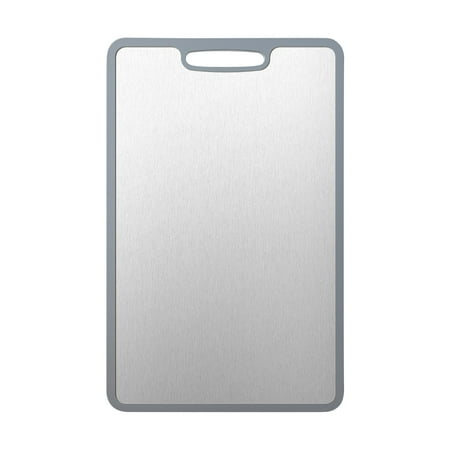 

304 Stainless Steel Cutting Board Cutting Board Double Sided for Kitchen Wheat Straw Pp Meat Cutting with Diversion Groove & Grater Anti-Slip Easy To Clean