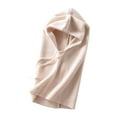 thumbnail image 1 of Bufanda con capucha de punto Qarigey para Mujer Beige, 1 of 6