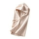 thumbnail image 1 of Bufanda con capucha de punto Qarigey para Mujer Beige, 1 of 6