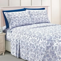 Elegant Comfort Bed Sheets Paisley Pattern - 1500 Series Hotel Quality Microfiber Softness Wrinkle and Fade Resistant (4-Piece) Bedding Set, Twin/Twin XL, Paisley Indigo