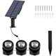 thumbnail image 5 of Luces solares subacuáticas, 3 paquetes de focos solares, iluminación sumergible con 2 modos, cambio de color RGB, IP68 a prueba de agua, luz sumergible ajustable, lámparas solares para, 5 of 5