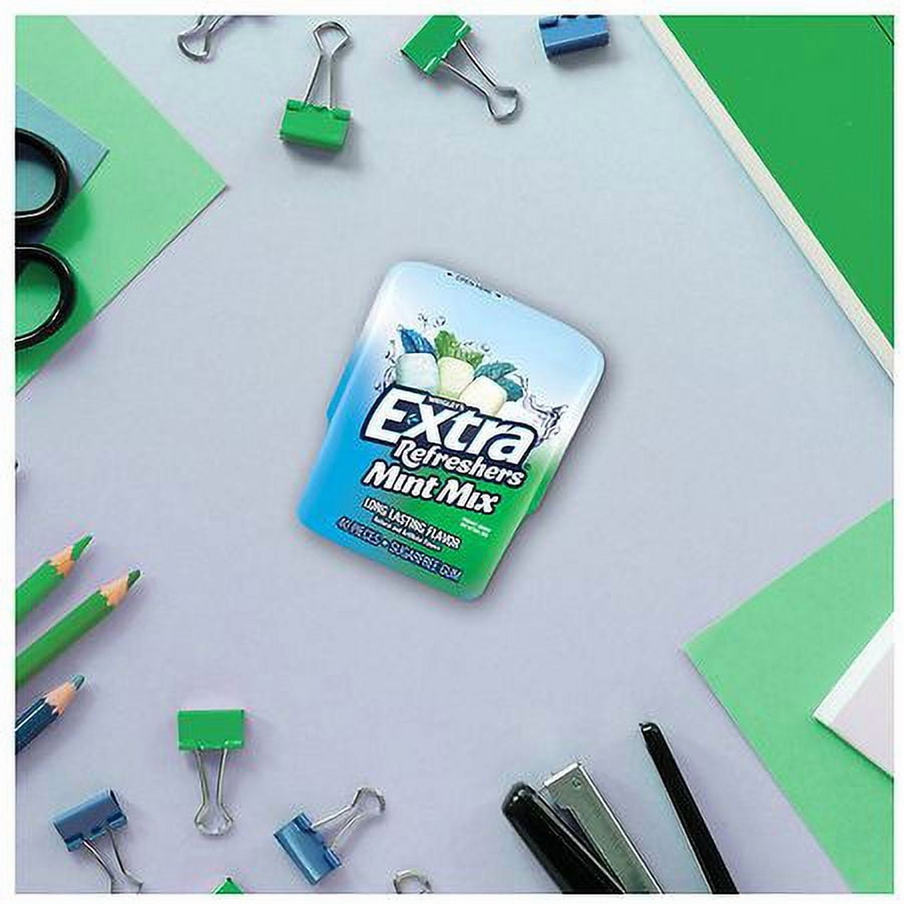 Extra Refreshers Mint Mix Gum Piece Bottle 40.0 ea Pack of 2