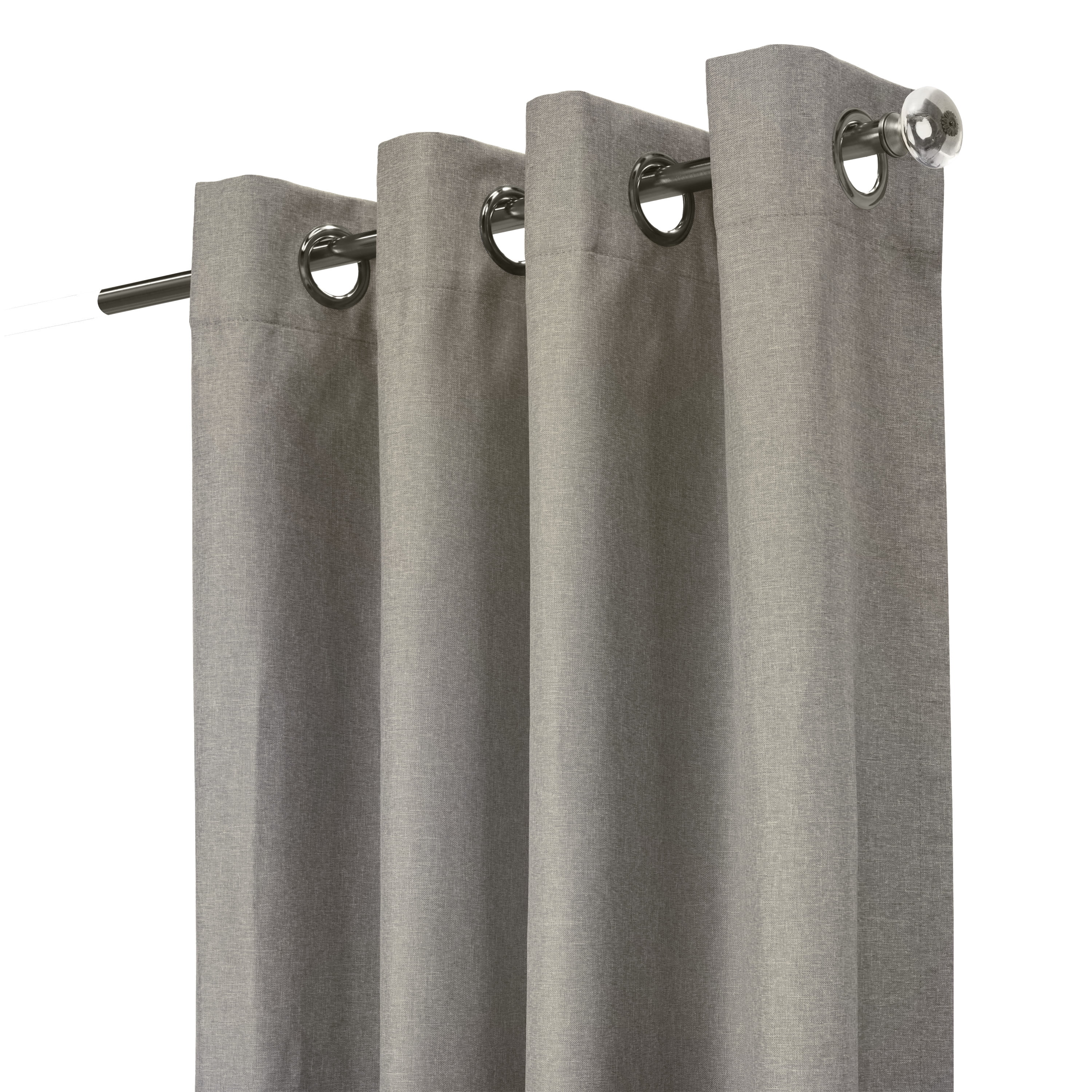 Elba Total Blackout Textured Curtain Panel 52" x 95" in Light Grey