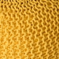 thumbnail image 4 of Knitted Pouf in Yellow | Decorates Home, Serves as Floor Seating, 4 of 4