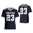 thumbnail image 5 of ENHYPEN En Black Navy Number Kpop Football Jersey – Unisex Concert Outfit Kpop Merch for Fans, Walk the Line Tour 2025 Gift, 5 of 9