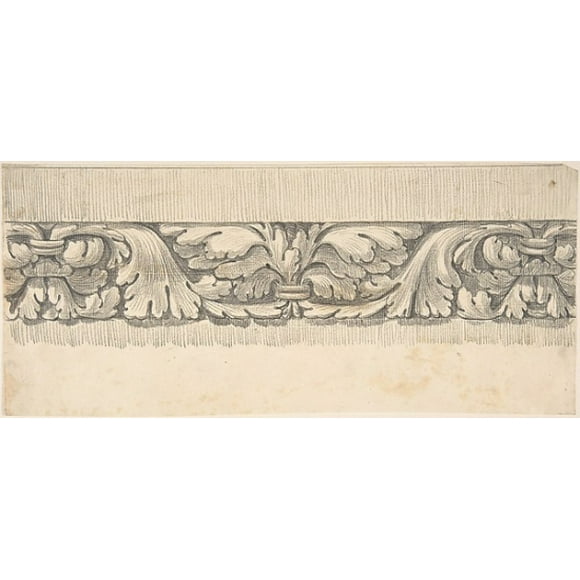 Border Design from a Classical Frieze, Decorated with Vines and Leaves Poster Print by Attributed to Thomas Hardwick (British, London 1752 �1829 London) (18 x 24)