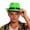Green, variant on Glow In The Dark Hat with Black Band British Style Party Performance Prop Fedora Mens Hats Summer One Size