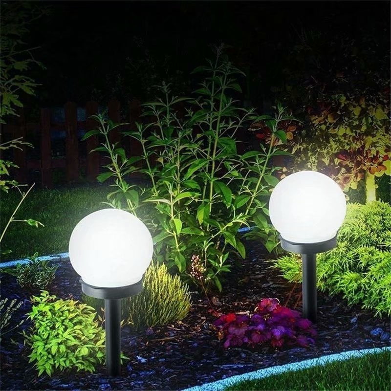 VicTsing Solar LED Ground Light Round Ball 1Set/2Pcs Automatic