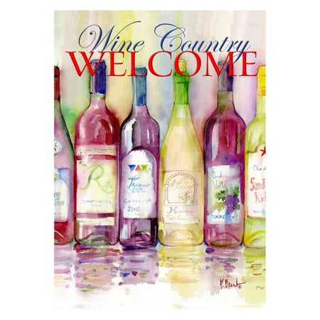 - Toland Home Garden Reds and Whites Wine Country Welcome Flag