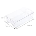 thumbnail image 3 of Smart Design Stackable Set of 4 Refrigerator Bins - 8 x 15 Inch - with Handle - BPA Free Polyethylene - Fridge, Freezer, Pantry Organization - Kitchen - Clear, 3 of 3