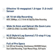 HC-X2 4K UHD 1 Sensor Professional Camcorder