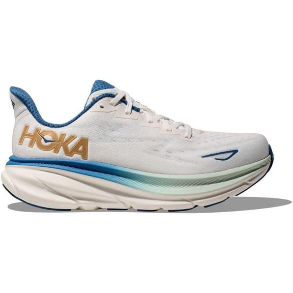 Hoka Men's Clifton 9 Running Shoes, Frost/Gold, US 12.5 Medium