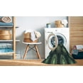 thumbnail image 2 of Ahgly Company Machine Washable Indoor Rectangle Transitional Dark Forest Green Area Rugs, 7' x 10', 2 of 7
