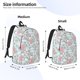 thumbnail image 2 of Disketp Cute Rabbit And Heart Mochila de Lona Estampada, Mochila Escolar de Viaje Ligera para Estudiantes y Portátil-Medium, 2 of 5