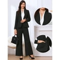 thumbnail image 2 of DARING DIVA Women's Dressy 2 Pieces Office Blazer and Pants Set XS Black, 2 of 6