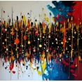 thumbnail image 2 of Unleashed Creativity - Abstract Expressionism Canvas Wall Art, 2 of 2