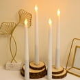 thumbnail image 4 of HAJAGP LED Candle,Long Pole Candle,White Flameless Taper Candles Blinking Realistic LED flames,LED Battery Operated, Realistic 3D Flame with Wick For Wedding Party Home Decor, Set of 2, 4 of 5