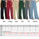thumbnail image 5 of Pantalones de piernas anchas para mujer con cinturón de cintura elástica, pantalones largos sól Irfora Pantalones de mujer, 5 of 5