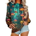 thumbnail image 5 of ICHUANYI Women's No Hooded Sweatshirt Women Casual Long Sleeve Printed Shirts Autumn Pullover Sweatshirt, 5 of 5