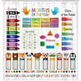 thumbnail image 2 of Educational Shower Curtain for Kids, ABC Learning Shower Curtain, Baby Kids Cartoon Theme Waterproof Fabric Bathroom Decor Sets, Colorful Multiplication Table Shower Curtain with Hooks,36X72IN, 2 of 2