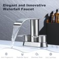 thumbnail image 4 of Grifo para lavabo Ultimate Unicorn Waterfall, níquel cepillado, 4 of 9