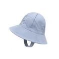 thumbnail image 4 of WUXIAN Kids Sun Hats Swim Beach Pool Hat Kids Upf 50+ Wide Brim Chin Strap Summer Play Adjustable Outdoor Fishing Hat,Light Blue,L, 4 of 4