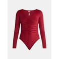 thumbnail image 5 of Madden NYC Women's Ruched Sculpting Bodysuit with Long Sleeves, Sizes XXS-XXL, 5 of 5