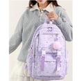 thumbnail image 4 of Resicozy Backpack for Teen Casual Cute Printed Backpack Book Bag Blue, 4 of 8