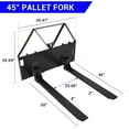 thumbnail image 4 of Kojooin 46" Heavy-Duty Tractor Pallet Forks, 3200lbs Capacity Quick Attach Forks, Clamp-On Bucket Forks for Skid Steer, Farm, Loader, Warehouse, 4 of 7