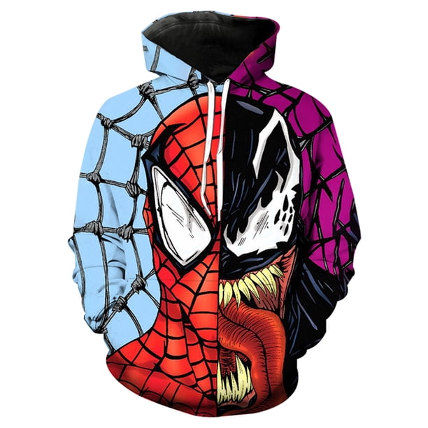 Comics Superheld scharlachrot Spider-Man 3d Digitaldruck dünne Sudadera con capucha Sudadera Langarm Frühling und Sommer Mantel