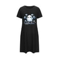 thumbnail image 4 of Cxenplz Women's Nightgown Sleepwear Soft Casual Sleepshirt Short Sleeve Halloween Printed Nightshirt Cute Lounge Pajama T Shirt Dress on Clearance, 4 of 4