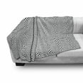 thumbnail image 2 of Crazy Art Soft Flannel Fleece Throw Blanket, Composition of Quirky Squares Going Inwards Optical Illusion, Cozy Plush for Indoor and Outdoor Use, 60" x 80", Charcoal Grey and White, by Ambesonne, 2 of 5