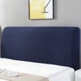 thumbnail image 1 of Nvzi 1 funda protectora para cabecero de dormitorio, todo incluido, desmontable, lavable, de felpa elástica, 1,8 m de largo (azul oscuro)., 1 of 5