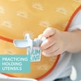 thumbnail image 3 of Bumkins Baby Feeding Chewtensils, Training Fork and Spoon Set, Utensils Ages 6 Mos+ (Gray), 3 of 6