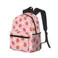 thumbnail image 2 of Haiem Strawberry Lightweight Backpack for School, Classic Basic Water Resistant Casual Daypack for Travel with Bottle Side Pockets, 2 of 8
