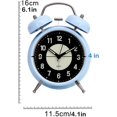 thumbnail image 3 of Reloj despertador iluminado de 4 ", despertador dual analógico de cuarzo con despertador ruidoso y lámpara nocturna, 3 of 3