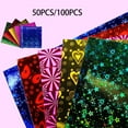 thumbnail image 5 of Sinyiin 50/100Pcs Shimmering Craft Paper 15x15cm for Kids Card Making Craft Project, 5 of 9